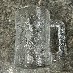 Vintage McDonalds Batman Forever Robin Clear Glass Mug